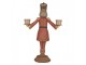 Červená antik dekorace svícen Louskáček Nutcracker 21*9*30 cm Clayre & Eef