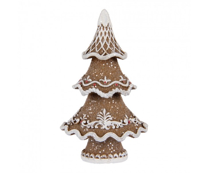 Dekorace vánoční perníkový stromek Gingerbread Tree - 7*5*11 cm Clayre & Eef