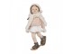 Růžová dekorace figurka děvčátko na lyžičkách - 4*3*10 cm Clayre & Eef
