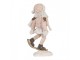 Růžová dekorace figurka děvčátko na lyžičkách - 4*3*10 cm Clayre & Eef
