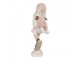 Růžová dekorace figurka děvčátko na lyžičkách - 4*3*10 cm Clayre & Eef