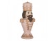 Růžová dekorace busta Louskáček Nutcracker - 16*10*30 cm Clayre & Eef