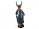 Červeno-hnědá vánoční dekorace figurka jelen Deer - 25*18*66 cm Clayre & Eef