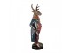 Červeno-hnědá vánoční dekorace figurka jelen Deer - 25*18*66 cm Clayre & Eef