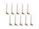 Set 10ks bílých úzkých svíček s klipem Led Candle - Ø 2*14 cm / 10*AAA Clayre & Eef