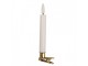 Set 10ks bílých úzkých svíček s klipem Led Candle - Ø 2*14 cm / 10*AAA Clayre & Eef