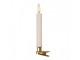 Set 10ks bílých úzkých svíček s klipem Led Candle - Ø 2*14 cm / 10*AAA Clayre & Eef
