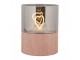 Hnědá svíčka se srdíčkem Heart Led Candle - Ø 8*10 cm / 3*AAA Clayre & Eef