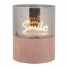 Hnědá svíčka Smile Led Candle - Ø 8*10 cm / 3*AAA