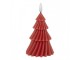 Vínová vánoční svíčka stromek Led Candle - Ø 8*13 cm Clayre & Eef