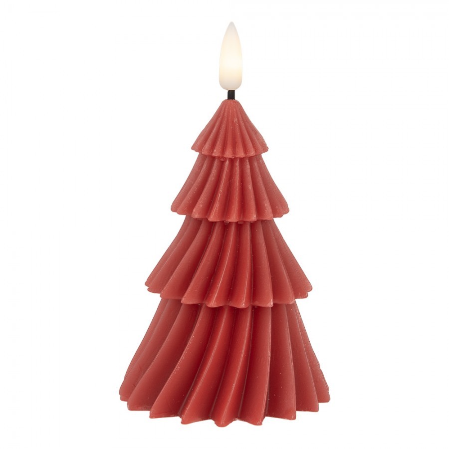 Vínová vánoční svíčka stromek Led Candle - Ø 8*13 cm / 2*AA