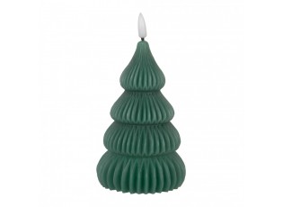 Zelená vánoční svíčka stromek Led Candle - Ø 8*17 cm / 2*AA