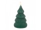 Zelená vánoční svíčka stromek Led Candle - Ø 8*17 cm / 2*AA Clayre & Eef