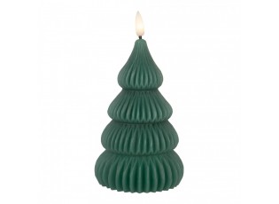 Zelená vánoční svíčka stromek Led Candle - Ø 8*17 cm / 2*AA