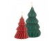 Zelená vánoční svíčka stromek Led Candle - Ø 8*17 cm / 2*AA Clayre & Eef