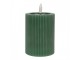 Zelená válcová svíčka s vroubkováním Led Candle - Ø 8*13 cm / 2*AA Clayre & Eef