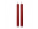 Set 2ks vínová úzká svíčka s vroubkováním Led Candle - Ø 2*25 cm / 2*AAA Clayre & Eef