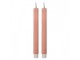 Set 2ks růžová úzká svíčka s vroubkováním Led Candle - Ø 2*25 cm / 2*AAA Clayre & Eef