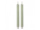 Set 2ks mintová úzká svíčka s vroubkováním Led Candle - Ø 2*25 cm / 2*AAA Clayre & Eef