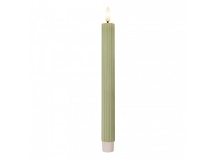 Set 2ks mint úzká svíčka s vroubkováním Led Candle - Ø 2*25 cm / 2*AAA