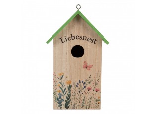 Birdhouse 14x10x23 Cm Brown Wood - 14.0 cm