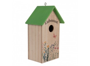 Birdhouse 14x10x23 Cm Brown Wood - 14.0 cm