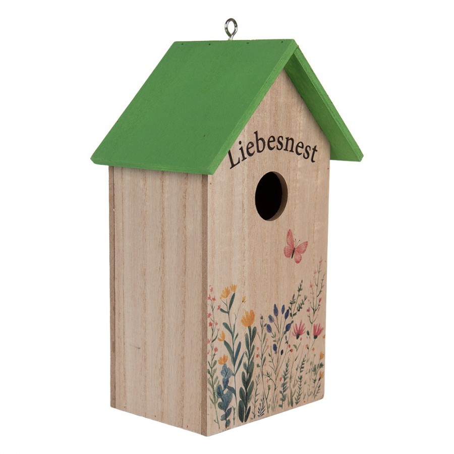 Birdhouse 14x10x23 Cm Brown Wood - 14.0 cm