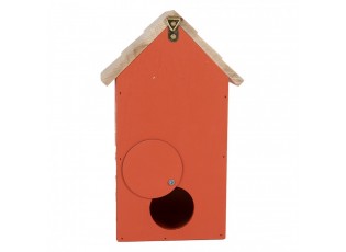 Červená dřevěná ptačí budka Birdhouse - 15*10*22 cm