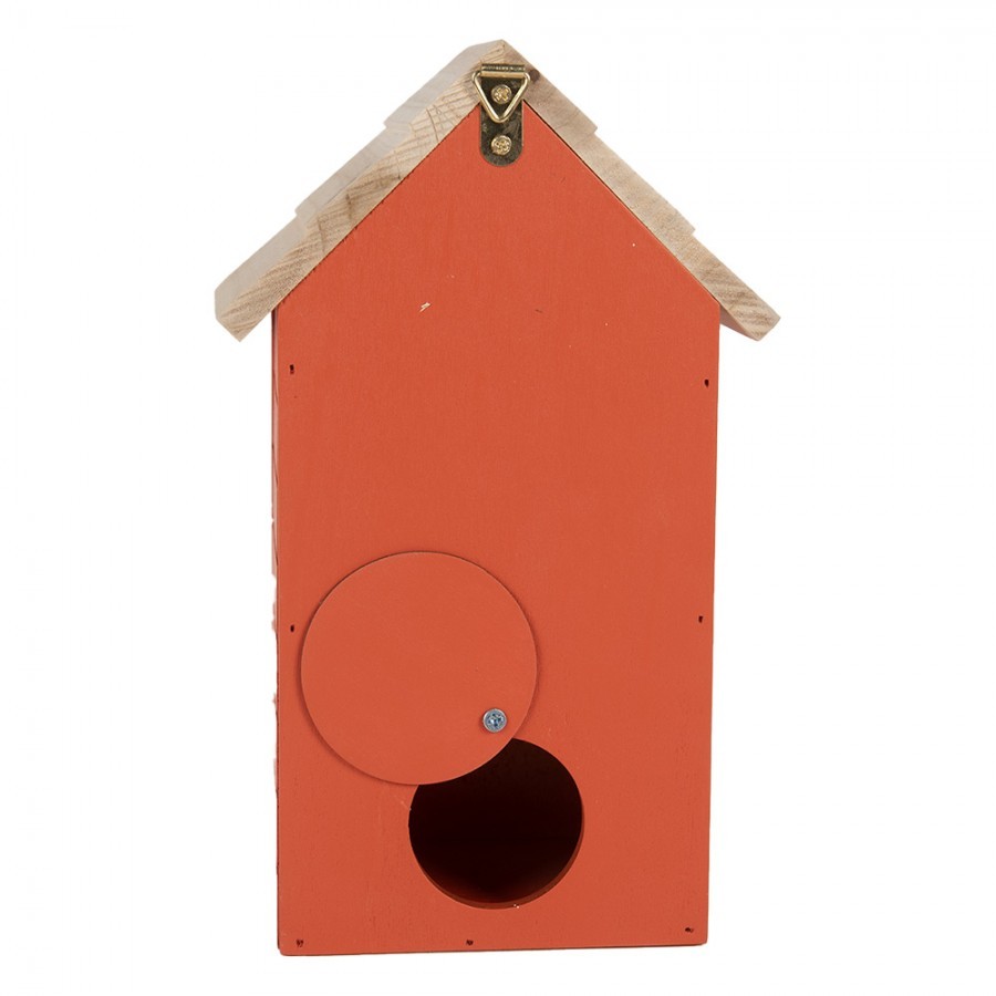 Červená dřevěná ptačí budka Birdhouse - 15*10*22 cm