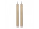 Set 2ks béžová úzká svíčka s vroubkováním Led Candle - Ø 2*25 cm / 2*AAA Clayre & Eef