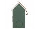 Bílo-zelená dřevěná ptačí budka s květy Birdhouse - 15*10*22 cm Clayre & Eef