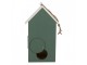 Bílo-zelená dřevěná ptačí budka s květy Birdhouse - 15*10*22 cm Clayre & Eef