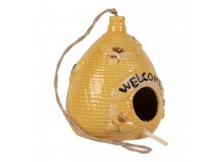 Decorative Birdhouse ? 11x14 Cm Yellow Ceramic - ? 11*14 cm