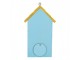 Modro-žlutá dřevěná ptačí budka se slunečnicemi Birdhouse - 15*10*22 cm Clayre & Eef
