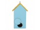 Modro-žlutá dřevěná ptačí budka se slunečnicemi Birdhouse - 15*10*22 cm Clayre & Eef