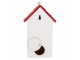 Bílo-červená dřevěná ptačí budka s beruškami Birdhouse - 15*10*22 cm Clayre & Eef