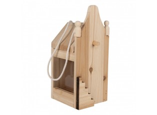 Přírodní dřevěné závěsné krmítko pro ptáčky - 10*11*23 cm