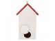 Bílo-červená dřevěná ptačí budka s vlčími máky Birdhouse - 15*10*22 cm Clayre & Eef