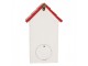 Bílo-červená dekorační ptačí budka s květy Birdhouse - 15*10*22 cm Clayre & Eef