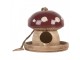 Dekorace závěsné keramické ptačí krmítko – Pohádková muchomůrka - Ø 13*13 cm Clayre & Eef