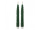 Set 2ks zelená úzká svíčka stromek Led Candle - Ø 2*25 cm / 2*AAA Clayre & Eef