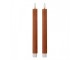 Set 2ks hnědá svíčka s vroubkováním Led Candle - Ø 2*25 cm / 2*AAA Clayre & Eef