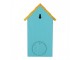 Modro-žlutá dřevěná ptačí budka se včelkami Birdhouse - 15*10*22 cm Clayre & Eef