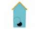 Modro-žlutá dřevěná ptačí budka se včelkami Birdhouse - 15*10*22 cm Clayre & Eef