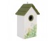 Zeleno-bílá dřevěná ptačí budka s konvalinkami Birdhouse - 15*10*22 cm Clayre & Eef