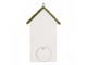 Zeleno-bílá dřevěná ptačí budka s konvalinkami Birdhouse - 15*10*22 cm Clayre & Eef