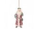 Červená vánoční závěsná dekorace Santa Claus - 5*4*12 cm Clayre & Eef