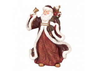 Červená vánoční dekorace Santa Claus s dárky - 15*11*20 cm