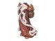 Červená vánoční dekorace Santa Claus s dárky - 15*11*20 cm Clayre & Eef