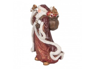 Červená vánoční dekorace Santa Claus s dárky - 15*11*20 cm